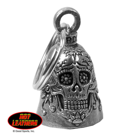 BELL SUGAR SKULL - GUARDIAN BELL - PEWTER - 1"X1.5"