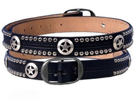 WESTERN STAR AND STUDS LEATHER BELT