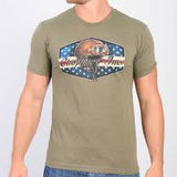 SS CHOPPERS INC VINTAGE GOGGLES T-SHIRT MILITARY GREEN