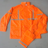 High Visibility Rain Suit / Jacket-Pants / ERSO Orange and Lime / XKULCHA
