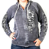 MODERN TATTOO ZIP UP HOODED SWEAT SHIRT