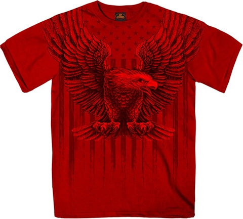 RED EAGLE FRONT PRINT T-SHIRT - SHORT-SLEEVE MEN T-SHIRTS