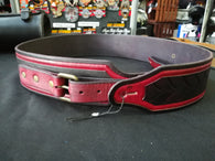 CUSTOM GUITAR STRAP WITH RED-BLACK BUCKLE