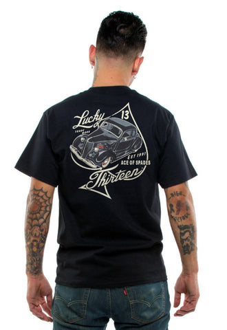 SS BP ACE OF SPADES / LUCKY 13 SINCE 1991 / SHORT-SLEEVE MEN T-SHIRT