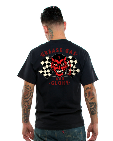 SS BP GREASY DEVIL / LUCKY 13 SINCE 1991 / SHORT-SLEEVE MEN T-SHIRT