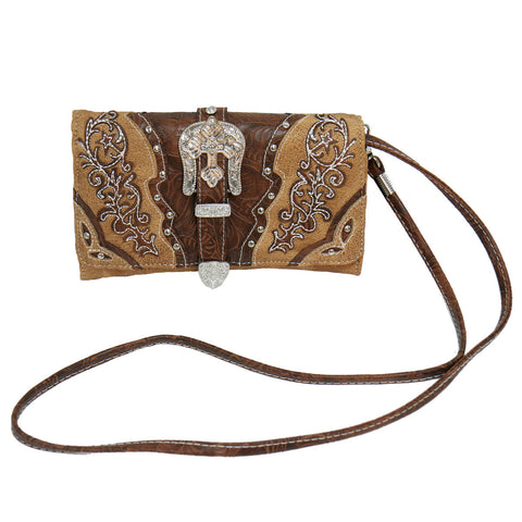 HORSESHOE BROWN WRIST PURSE
