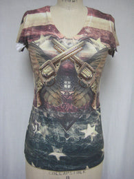 AMERICAN PISTOL - DYE SUBLIMATION LADY T-SHIRT - MADE IN USA