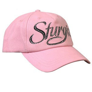 GSSI STURGIS TYPE RHINESTONE BALL CAP PINK