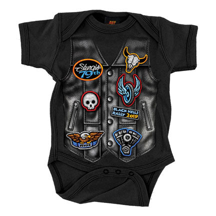 LEATHER VEST OFFICIAL STURGIS 2019  BOYS - TODDLER COTTON ONESIE