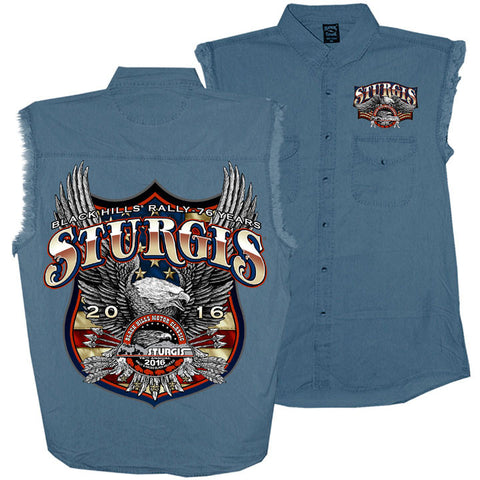 GSSI FREEDOM EAGLE DN DS - STURGIS - DENIM CUT-OFF