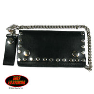WALLET BIFOLD STUDDED 6inch