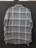 METALIZE 809 TECH REINFORCED FLANNEL SHIRT - BLUE/WHITE/GREY