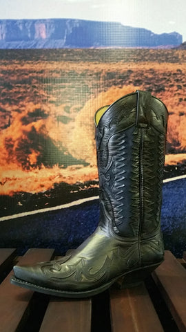 SENDRA CUERVO NEGRO LACA HIELO LEATHER BLACK- COWBOY BOOT - MADE IN SPAIN