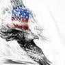 PENCIL EAGLE PATRIOT FRONT PRINT T-SHIRT - SHORT-SLEEVE MEN T-SHIRTS