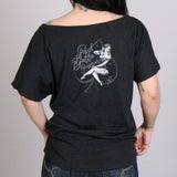 SS LADY T-SHIRT - PAUL YAFFE BAGGER NATION SPADE PIN UP DOLMAN