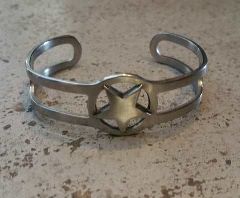 STAR ADJUSTABLE STAINLESS BRACELET - SILVER