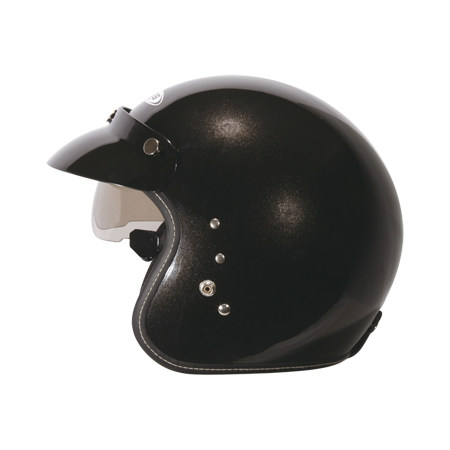 ZEUS OPEN FACE - SOLID BLACK - HELMET