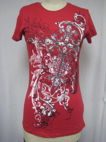 FLEUR DE LYS /RED - MADE IN USA - 100%Cotton