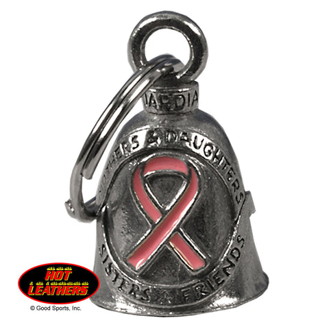 BELL RIBBON SUPPORT THE CURE GUARDIAN BELL - PEWTER - 1"X1.5"