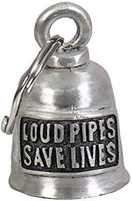 BELL LOUD PIPES SAVE LIVES - GUARDIAN BELL - PEWTER - 1"X1.5"