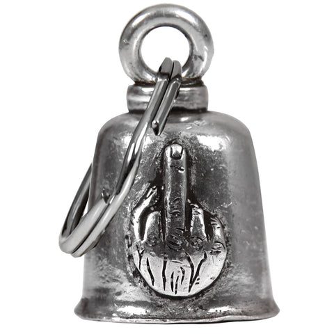 BELL MIDDLE FINGER - GUARDIAN BELL - PEWTER - 1"X1.5"