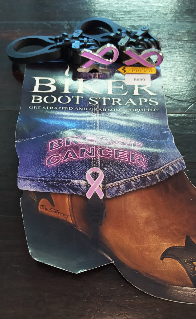 BUNGEE BOOT BREAST CANCER RIBBON - MOTORCYCLE RIDING PANT CLIPS – The ...