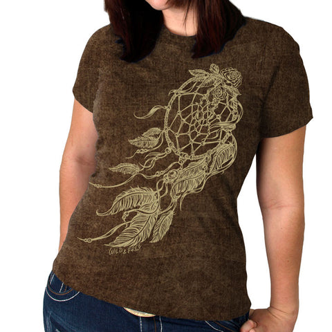 SS SAND WASHED WINDY DREAMCATCHER - FULL CUT LADY T-SHIRT
