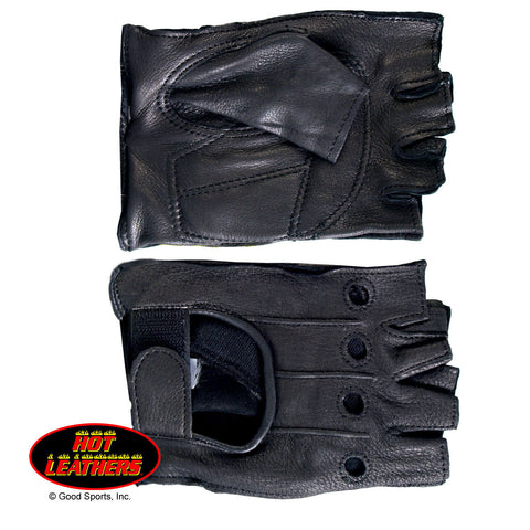 FINGERLESS GLOVES - DEERSKIN LEATHER WITH ANTI-VIBRATION PAD