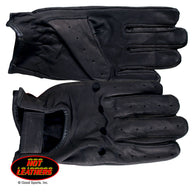DRIVING GLOVES - LEATHER - HOLES ON KNUCKLES