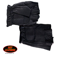 GEL PALM FINGERLESS LEATHER GLOVES