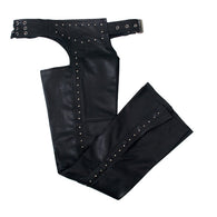 STUDDED LEATHER CHAPS FOR LADIES