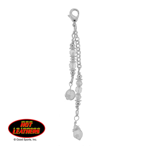 SILVER & CLEAR BEADS CHARM