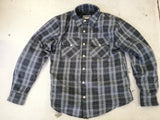 METALIZE 809 TECH REINFORCED FLANNEL SHIRT - CHARCOAL CHECK