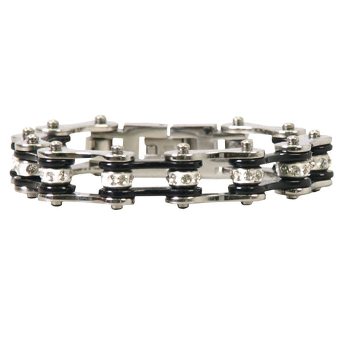 BLACK MOTORCYCLE CHAIN BRACELETS