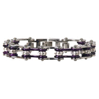 PURPLE MOTORCYCLE CHAIN BRACELETS - LADY