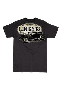 SS BP AMERICAN ORIGINAL / BLACK DEATH - LUCKY 13 SINCE 1991 / SHORT-SLEEVE MEN T-SHIRT