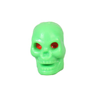 LICENSE FRAME BOLT GREEN SKULL 2 PACK