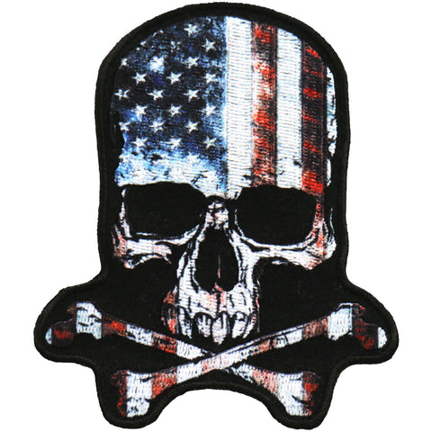 SKULL AMERICAN FLAG PATCH