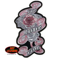 PATCH LIVE LOVE RIDE MOTOR ROSE