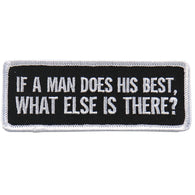 IF A MAN DOES HIS BEST PATCH