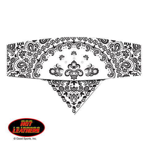 ROAD WRAP PAISLEY WHT W / RHINESTONES