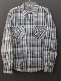 METALIZE 809 TECH REINFORCED FLANNEL SHIRT - BLUE/WHITE/GREY