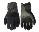 SPIRIT LOTUS LADY GLOVES - LEATHER/TEXTILE - BLACK