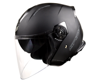 SPIRIT HELMET TITAN - OPEN FACE WITH VISOR / MATT BLACK