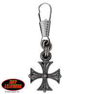 ZIP PULL IRON CROSS - SILVER